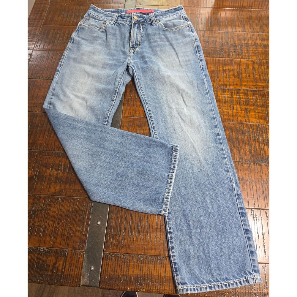 Rock & Roll Denim Double Barrel Straight Jeans Mens 30x29 Mended Medium Wash